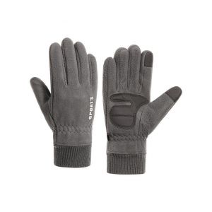 Gants De Travail Tactiles En Polaire ¿ Antidérapants, Doublure En Peluche, Coupe-Vent, Parfaits Pour Les Activités De Plein Air ¿ Gris - Neuf