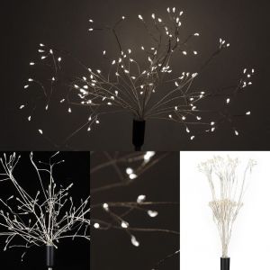 Hjlian Lampe Solaire D'exterieur A Led En Forme De Feu D'artifice, Impermeable, A Piquet (Lumiere Blanche) - Neuf