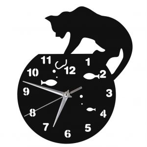HJLIAN Horloge murale noire a quartz de qualite, ronde, a piles, facile a lire, pour la maison, le bureau ou l'ecole - Neuf