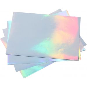 22 Feuilles De Papier Autocollant Holographique Format A4 20 3 X 30 5 Cm Imperméable À L'eau Sèche Rapidement Papier Adhésif Holographique Imprimable Pour Imprimantes À Jet - Neuf