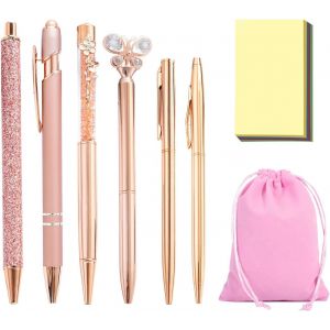 ChenQuanSarl-Stylos À Bille, 1 Sac En Flanelle, 1 Note Autocollante, Papeterie Personnalisée Pour Femme, Cadeaux De Papeterie Pour Filles, Cadeaux De Bureau Pour Femme, Ensembles De Papeterie Pour Fe - Neuf