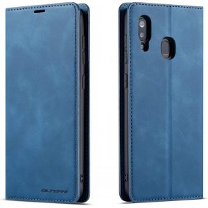SJZG-Coque Pour Samsung Galaxy A40, Housse En Cuir Premium Pu Portefeuille Etui, [Fentes Pour Cartes] [Fermoir Magn&eacute;tique] [Stand Fonction] Flip Coque Pour Samsung Galaxy A40 - Bleu - Neuf