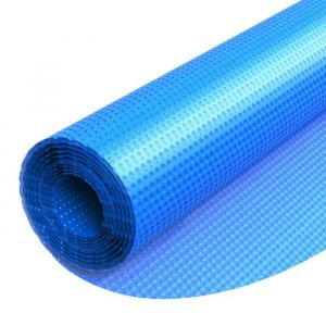 B&acirc;che Solaire Ronde pour Piscine 5,5 m-Duoku-Couverture &agrave; Bulles en Poly&eacute;thyl&egrave;ne-Absorber la Chaleur et la Conserver-Bleu - Neuf