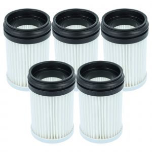 vhbw 5x filtre compatible avec Makita DCL281FZ, DCL280FZ, DCL281FRF, CL001GZ02 aspirateur - filtre HEPA noir / blanc - Neuf