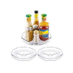 Plateau Tournant Lazy Susan Avec Porte-&Eacute;pices - Lot De 2 - Neuf
