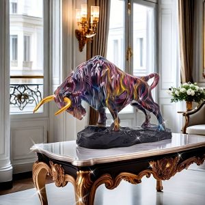 Superbe Grand Taureau en Resine, Modele: A - Neuf