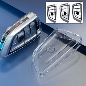 Étui pour clé de voiture,housse transparente en TPU pour BMW F20 G20 G30 X1 G05 X6 X7,support d'accessoires,coque porte-clés - Type Transparent - Neuf