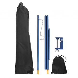 Support De Lanterne Portable Et Pliable En Alliage D'aluminium Pour Camping Et Barbecue En Plein Air, Bleu Marine - Neuf