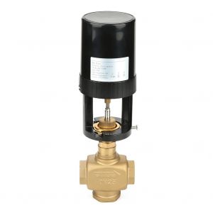 Vanne electrique de regulation a 2 voies DN25, vanne integrale proportionnelle pour climatisation centrale - Neuf