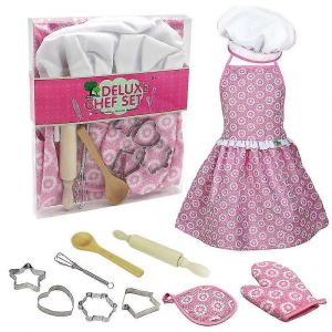 Kit de cuisine et de pâtisserie pour enfants, ensemble de vêtements de jeu de rôle de cuisinier pour petites filles, cadeau 11/20 pièces-Style 2 - Neuf