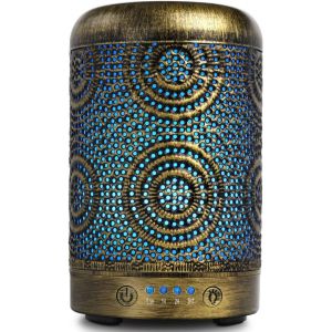 Jgd-Diffuseur Huiles Essentielles 100ml Humidificateur D'air Ultrasonique Brume Fra&icirc;che Ar&ocirc;me Parfum Electrique Avec 7-Couleurs Changeantes Arr&ecirc;t Automatique Pour Chambre/Salon/Spa/Yoga/Massage - Neuf