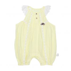 Combinaison D'ete En Coton Pour Nouveau-Ne, Vetements Respirants Avec Poignets En Dentelle, Combinaison Pour Bebe Fille (80) - Neuf