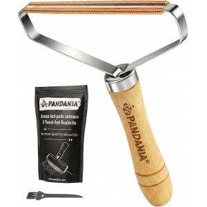 MEVRONISSHOP-Rasoir Anti-Bouloche Manuel & Brosse Anti Poils Animaux &iquest; Ramasse Poil Chat et Chien &iquest; Tapis, Canap&eacute; Arbre &agrave; Chat, si&egrave;ge Voiture &iquest; Tissus &Eacute;pais &iquest; Bois de H&ecirc;tre Naturel &iquest; Usage Intensif P - Neuf