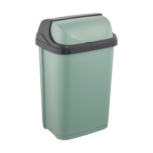 ERYI-Poubelle Avec Couvercle Pivotant, 25 L, 34 X 26 X 54 Cm, Rasmus, Vert (Nordic Green) - Neuf