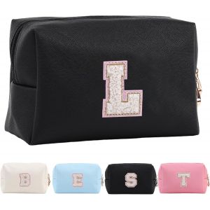 Kalanka-Trousse De Maquillage Personnalisée Avec Initiales Pour Femme, Trousse De Maquillage De Voyage, Trousse De Toilette, Cadeau D'anniversaire De Noël Pour Femmes Et Filles - Neuf