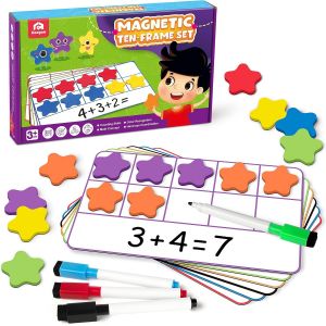 ChenQuanSarl-Lot De 10 Cadres Magnétiques, Jeux De Comptage De Chiffres En Eva, Jouet Éducatif Montessori, Cadeau Pour La Maternelle, Les Enfants De 3 4 5 Ans - Neuf