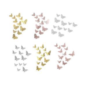72 Pi&egrave;ces De D&eacute;coration De F&ecirc;te Papillon Pour L'artisanat,3 Tailles,3 Couleurs,2 Styles,D&eacute;coration Murale Papillon 3d,Autocollant Mural - Neuf