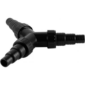 Y Distributeur d'eau 25/32/38 mm (1""/ 1 1/4""/1 1/2"") Stufentülle pour Les Cours d'eau de Pompe de Bassin - Neuf