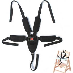 Sangle De Sécurité Pour Chaise Haute, Harnais 5 Points Pour Poussette,Ajustable Ceinture De Sécurité Pour Poussette, Pour Chaise Haute Bébé Landau Et Poussette Harnais Chaise Haute Bebe (A) (A) - Neuf