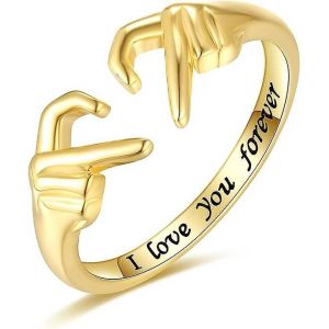 925-Argent Sterling-Argent Heart Claddagh Anneaux Pour Femmes - R&eacute;glable Blanc / 18k / Rose Plaqu&eacute; Irlandais Claddagh Bague Amiti&eacute; Promesse Love Heart Bijoux R - Neuf