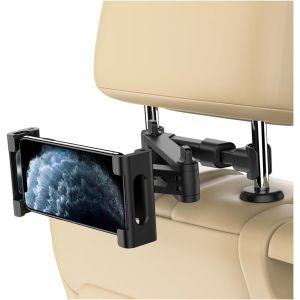 Support Appuie-T&ecirc;te De Voiture, Support De Tablette pour Voiture, Extensible Support Tablette De Si&egrave;ge Voiture, 360 &deg; Flexible Supports Tablette v&eacute;hicule R&eacute;tractable Multifonctionnel Rotatif - Neuf