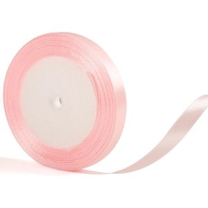 Ruban De Satin Rose Layette De 10 Mm Pour Emballage Cadeau-22 M De Ruban De Satin Rose P&acirc;le Pour Cadeaux,D&eacute;coration De G&acirc;teau,Artisanat Floral,D&eacute;coration De Mariage Et De Voiture - Neuf