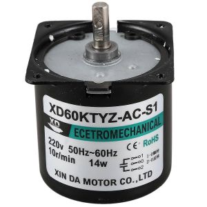 Moteur à courant alternatif 60Ktyz 220V 10Rpm Moteur synchrone électrique magnétique permanent Moteur à aimant permanent 14W - Neuf