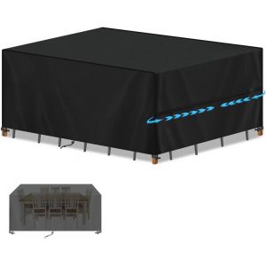 Bache Protection Table De Jardin Exterieur Housse Pour Mobilier Exterieur Housse De Protection Pour Salon De Jardin Couverture Table Jardin 420d Oxford Tissu Imperm&eacute;able 220x130x85cm - Neuf
