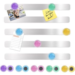 KALANKA-5 Pcs Tableau Magn&eacute;tique Mural, Bande Magnetique Adhesive, Tableaux Magn&eacute;tiques, Tableau M&eacute;mo Autocollant pour Cuisine, Bureau, R&eacute;frig&eacute;rateur, Photo, Tableau d'affichage avec 10 Pi&egrave;ces Aimant - Neuf