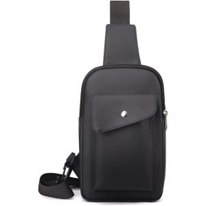 RFCBC-Petit Sac de Poitrine Cuir pour Femme Homme Sac Bandoulière Petite Sacoche en Simili Cuir Sac a Dos Bandouliere Casual Voyage Telephone Imperméable - Neuf