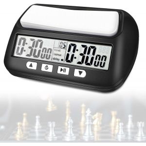 Ersan-D'&eacute;checs Horloge D'&eacute;checs Num&eacute;rique Professionnelle Avec Alarme Portable Avec Fonctions De Base, De Retard Et De Temps Positif Pour Maison Et Tournois - Neuf