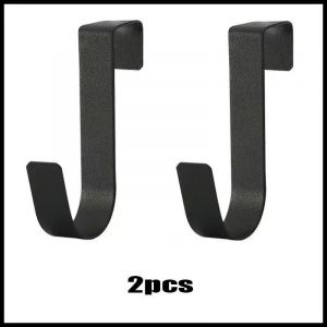 Crochet M&eacute;tallique En Forme De S Pour Porte D'armoire,Support Suspendu Pour Gadgets,&Eacute;tag&egrave;res De Bureau,Organisateur De Rangement D'ustensiles De Cuisine,Accessoires De Salle De Bains.Black 2pcs. - Neuf