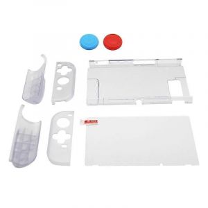 Type A Sw369 6-En-1 Kit De Bo&icirc;tier Transparent Pour Nintendo Switch, Coque Anti-Rayures Avec &Eacute;cran - Neuf