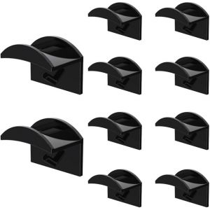 MEVRONISSHOP-10 Crochet &agrave; Chapeau,Crochets de Chapeaux Support Mural,supports muraux pour casquettes de baseball,installation facile, pas de per&ccedil;age, porte-casquettes - Neuf