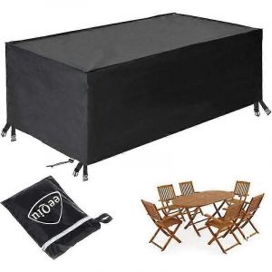 Housse De Mobilier De Jardin, Housse De Table D'ext&eacute;rieur, Housse De Table Et De Chaises De Jardin Oxford 600d Ultra-R&eacute;sistante Anti-Uv, Protection Optimale Pour Table Et Chaises, Fourrure - Neuf