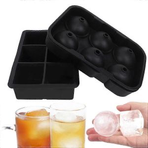 Bac &Agrave; Gla&ccedil;ons &Agrave; 6 Compartiments, Moules Carr&eacute;s Avec Couvercle Amovible Anti-D&eacute;versement - Neuf