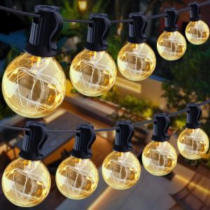 JGD-Guirlande Lumineuse Ext&eacute;rieure et Int&eacute;rieure 13,5m G40 Guirlande Guinguette 36+4 LED Ampoules IP44 Imperm&eacute;able 2200K pour Jardin, Pergola, Terrasse, Mariage, No&euml;l, F&ecirc;te, Ambiance Chaleureuse - Neuf