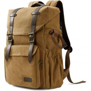 MEVRONISSHOP-Sac &agrave; dos pour appareil photo reflex num&eacute;rique - En toile - Antivol - Imperm&eacute;able - Avec protection contre la pluie - Pour ordinateur portable de 15"", appareil photo reflex num&eacute;rique, - Neuf