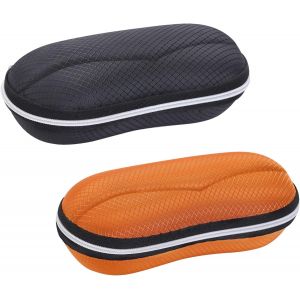 Kathlelxh-2 Pièces Étui À Lunettes De Soleil Portable, Étui À Lunettes À Fermeture Éclair Pour Femmes Hommes[H1064] - Neuf