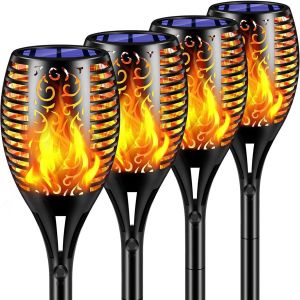 Lot De 4 Lampes À Flamme De Simulation D'énergie Solaire 33 Led De Plus - Neuf