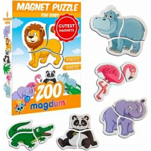 KAL-6 Pcs Zoo Puzzle Magnetique - Aimant Enfant - Magnet Enfant - Puzzle Enfant 3 Ans - Animaux Magnetique - Jeux Aimanté Enfant - Magnet Frigo Enfant - Jeu Magnetique Enfant - Jouet Enfant 3 Ans - Neuf