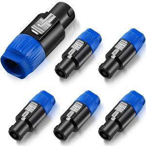 6 Pièces Fiches de Haut-Parleur Audio,Prise de Haut-Parleur 4 pôles Twist Lock Compatible avec Neutrik Speakon NL4FC,NL4FX,NLT4X,NL2FC - Neuf
