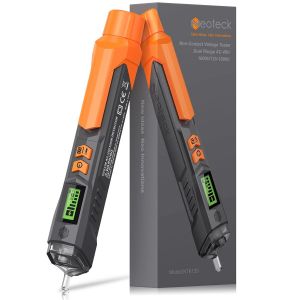 AC Voltage Detector Contactless Adjustable Sensitivity 12-1000V/48V-1000V Electric Tester LCD Screen with LED Arlarm Indicator 3 Warning Lighting Modes - Neuf