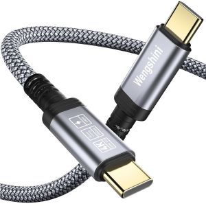 KAL-C&acirc;ble Usb C Vers Usb C 2 M, 240 W/20 Gbps, Transmission Vid&eacute;o 4K @ 60 Hz, Compatible Avec Ordinateur Portable, T&eacute;l&eacute;phone Portable, Steam Deck, Tablette, Ssd - Neuf