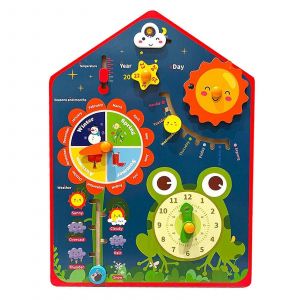 Tout sur le jouet d'aujourd'hui pour enfants, jouet d'apprentissage pr&eacute;coce pour les tout-petits, apprenez le jour, la semaine, le mois, l'heure, la saison et la m&eacute;t&eacute;o - Neuf