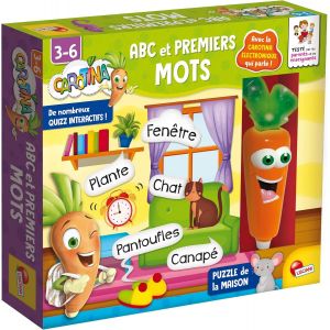 Eryi-Lisciani - Carotina - Abc Et Premiers Mots - Jeu Éducatif Avec Stylo Parlant Dès 3 Ans - Apprentissage De L`Alphabet Et Du Langage - Stimule L`Éveil Et La Reconnaissance Des Lettres Et Leur Usag - Neuf