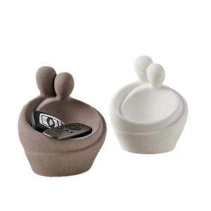 Statue d'amoureux avec bol boîte de rangement pour clés bijoux figurine - Neuf