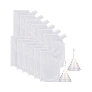 Lot De 20 Gourdes Portables Sans Bpa - 350 Ml - Pochettes Dissimulables Pour Boissons, Voyages, Camping Et Événements - Neuf
