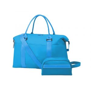Ensemble sac de voyage et trousse de maquillage - Bleu - 2 pi&egrave;ces - Fitness, week-end, ext&eacute;rieur - Neuf