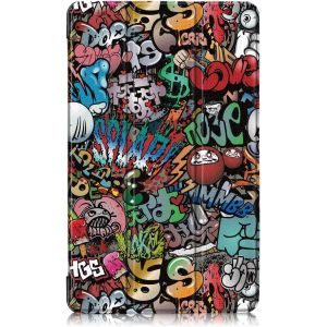 Coque Pour Samsung Galaxy Tab A 10.1 Pouces 2016 Sm-T580/T585 (A6) Tablette Housse Étui Avec Fonction Support Et Réveil/Sommeil,Graffiti - Neuf